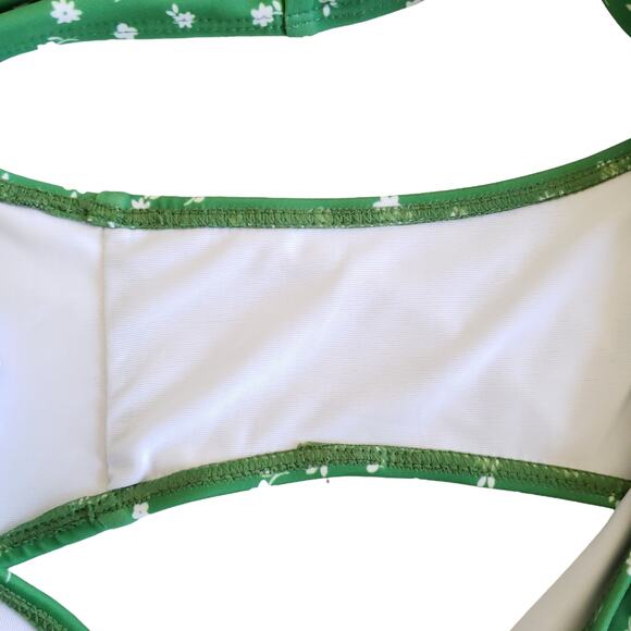 FAITHFULL The Brand green ditsy print floral swim bikini bottoms Size Small - Picture 3 of 4